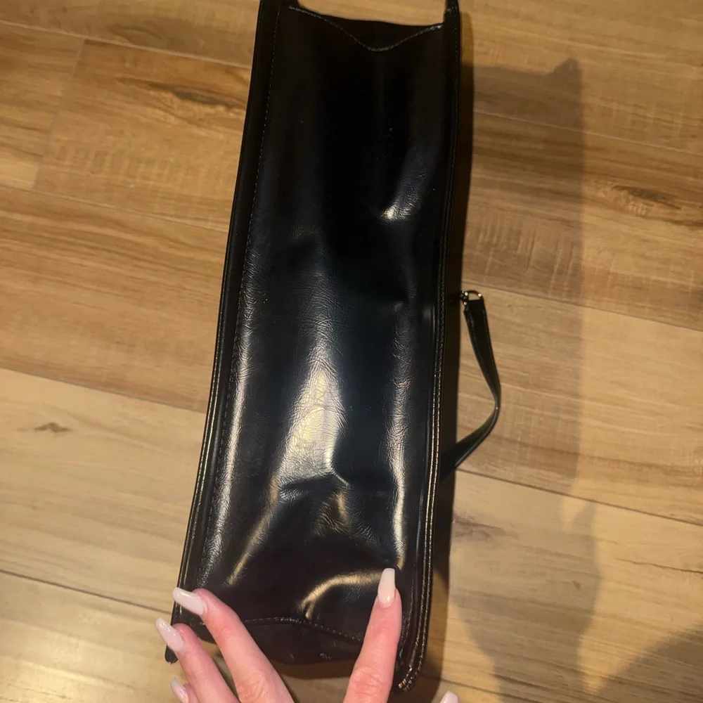 DKNY Sleek Black Chain Tote - Picture 7 of 7